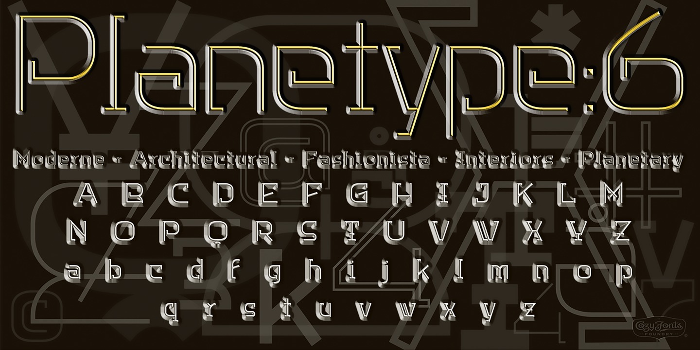 Example font Planetype #3